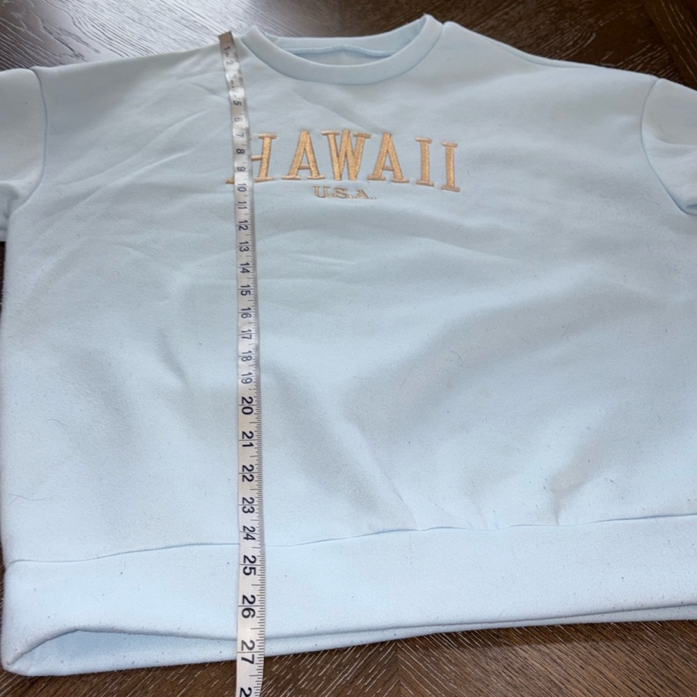 Shein blue Hawaii USA sweatshirt Size S - Picture 15 of 16